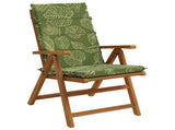 High Back Chair Cushion GEMERT 2 pcs 100% Polyester Leaf Design 946101