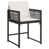Garden Dining Set 5 pcs Black Poly Rattan 3380742