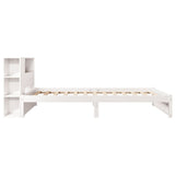 Bookcase Bed without Mattress White 100x200cm Solid Wood Pine 3322376