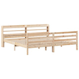 Bed Frame with Headboard without Mattress 200x200 cm 3306692