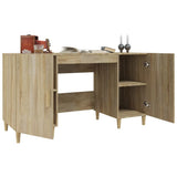 Desk Sonoma Oak 140x50x75 cm Engineered Wood 812765