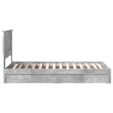 Storage Bed Concrete Grey 90 x 190 cm Engineered Wood 3410271