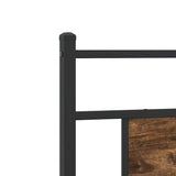 Bed Frame without Mattress Smoked Oak 90x190 cm Single Engineered Wood 4106735
