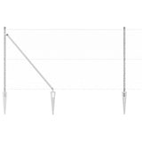 Fence Post Silver 25 x 1 m Steel 3353377