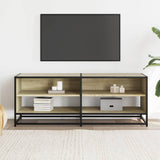 TV Cabinet Sonoma Oak 120.5x40x46 cm Engineered Wood and Metal 848890