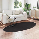 Area Rugs Oval HUARTE Black 100 x 200 cm 100% Polyester 4103650