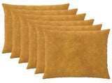 Cushion Cover 6 pcs HEERLEN Yellow 80 x 80 cm Microfiber Fleece 913642