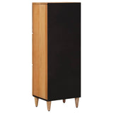 Highboard with Door Natural 40 x 33 x 110 cm Solid Mango Wood 4018289