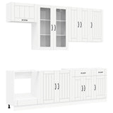 Kitchen Unit LUCCA 8 pcs White Engineered Wood 3438143