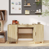Desk Sonoma Oak 140x50x75 cm Engineered Wood 812765