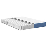 Bed Mattress with Mattress Blue 140 x 190 cm Fabric 42008289