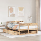 Bed Frame without Mattress 150x200 cm King Size Solid Wood Pine 3307119
