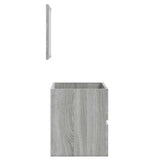 Bathroom Cabinet with Mirror Grey Sonoma Engineered Wood 820473