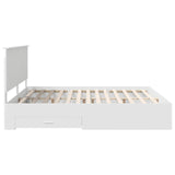 Bed Frame with Headboard White 180 x 200 cm Engineered Wood 3409615