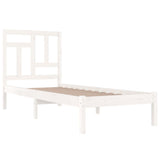 Bed Frame without Mattress White 90x200 cm Solid Wood Pine 3104529