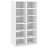 800396 Shoe Rack White 54x34x100,5 cm Engineered Wood