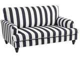 Modern Cuddle Chair, Velvet Single Sofa Armchair with Stripe, Turned Legs and Wide Seat, Upholstered T3398P340994