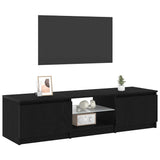 TV Cabinet Black Oak 140 x 38.5 x 36 cm Engineered Wood 862563
