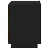 Bedside Cabinet Set of 2 Black Engineered wood Standard 836738