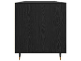 Desk with Shelf Black oak 140 x 50 x 75 cm Engineered wood 879524