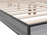Bed Frame without Mattress Grey Sonoma 135x190 cm Double 3280210