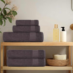 ZNTS Hand Towels 10 pcs Anthracite 50x100 cm 360 gsm 100% Cotton 136683