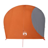 Camping Tent Dome 4-Person Grey and Orange Waterproof 94729