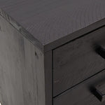 ZNTS Bedside Cabinet Black 36x30x45 cm Solid Pinewood 349912