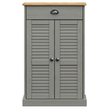 Shoe Cabinet VIGO Grey 60x35x96 cm Solid Wood Pine 353168