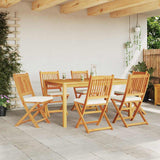 Folding Chair 6 pcs White 49 x 57.5 x 92cm Solid Acacia wood 3329125
