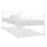 Bed Frame without Mattress White Metal 90x200 cm 284629