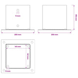 Post Bases Square 4 pcs Anthracite 141x141 mm 42000034