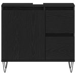 Bathroom Furniture Set 3 pcs Black Oak 30 x 30 x 190 cm 3333097