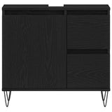 Bathroom Sink Cabinet Black Oak 65 x 33 x 60 cm Engineered Wood 862891