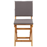 Garden Chair 8 pcs Dark Grey 38 x 46 x 85 cm Solid Acacia Wood 3416296