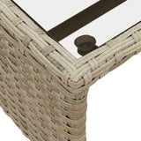 Garden Sofa with Table and Cushions L-Shaped Light Grey Poly Rattan 365577