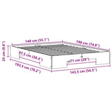 Bed Frame Brown 140 x 190 cm 873036