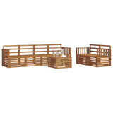Outdoor Sofa Set 7 pcs Natural Solid Acacia Wood 3374399