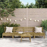 Garden Sofas Armless 4 pcs Impregnated Wood Pine 838011