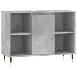ZNTS 3 Piece Bathroom Furniture Set Concrete Grey Engineered Wood 3190295