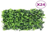 Artificial Leaf Fence 24 pcs Green 40x60 cm 366645
