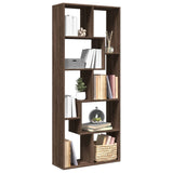 Room Divider Bookcase Brown Oak 67x25x161.5 cm Engineered Wood 858081