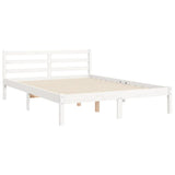 Bed Frame without Mattress White 140x200 cm Solid Wood 3194962