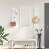 Wall-Mounted Coat Rack White 96 x 1.5 x 90 cm Engineered wood 874531