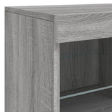 Sideboard with LED Lights Grey Sonoma 81x37x67 cm 836663