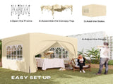 3 x 3m Pop-Up Gazebo Shelter, with Accessories - Sand T3398P317804