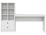 Desk with Drawer with Shelf with Storage 2 pcs White 3337329