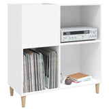Record Cabinet White 84.5x38x89 cm Engineered Wood 831989