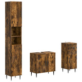 3 Piece Bathroom Cabinet Set HAARLEM Engineered Wood 3417860