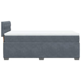 Box Spring Bed with Mattress Dark Grey 90x190 cm Velvet 3286193